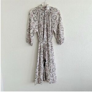 Zimmermann Olive Embroidered Floral Midi Dress